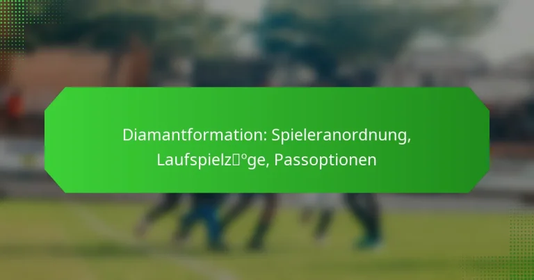 Diamantformation: Spieleranordnung, Laufspielzüge, Passoptionen