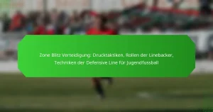 Zone Blitz Verteidigung: Drucktaktiken, Rollen der Linebacker, Techniken der Defensive Line für Jugendfussball